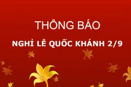 Quốc khánh năm nay, người lao động được nghỉ 4 ngày liên tục