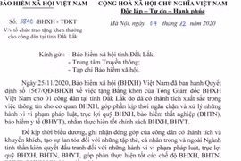 Ngăn chặn trục lợi bảo hiểm xã hội, một công dân được khen thưởng 10 triệu đồng