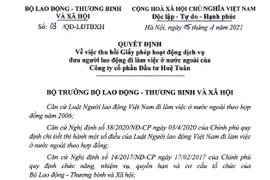 Thu hồi giấy phép hai công ty xuất khẩu lao động vi phạm quy định