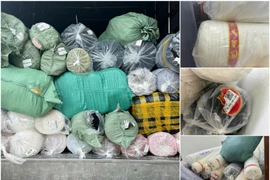 Tuần tra phát hiện xe tải chở hàng hóa không rõ nguồn gốc trên quốc lộ 1B