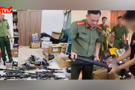 Phát hiện đối tượng rao bán 44 khẩu súng gas bắn bi nhựa, bi sắt