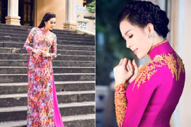 Á hậu Tố Uyên khoe 3 vòng hoàn hảo với áo dài