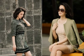 MC Thanh Mai chân trần thẳng tắp xuống phố ngày đông