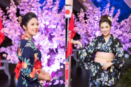 Ngọc Hân, Tú Anh "đọ sắc" trong trang phục kimono