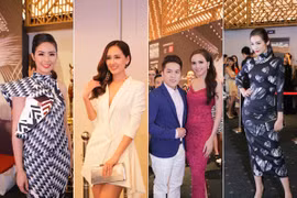 Bộ tứ hoa hậu "đọ sắc" trên thảm đỏ tuần lễ thời trang