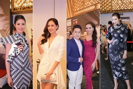 Bộ tứ hoa hậu "đọ sắc" trên thảm đỏ tuần lễ thời trang