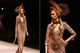 "Kều nữ" Hồng Xuân ấn tượng trong show diễn của NTK nổi tiếng nước Pháp