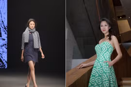 "Gái một con" Trâm Anh khoe dáng chuẩn trên sàn diễn thời trang