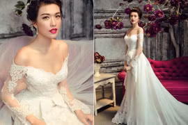 Tân Á hậu Hoàn vũ Lệ Hằng tung ảnh lộng lẫy với váy cưới