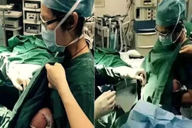 Xúc động cảnh nữ y tá dỗ bệnh nhi bú trước ca phẫu thuật