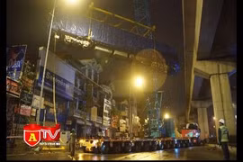 Xem cẩu toa tàu đường sắt Cát Linh - Hà Đông lên ray