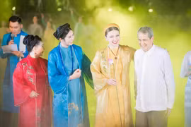 Hoa hậu Ngọc Hân ra mắt bộ sưu tập áo dài lấy cảm hứng từ danh thắng Yên Tử 