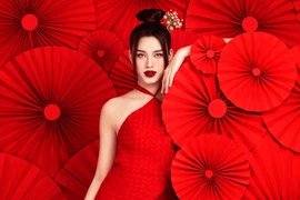 Cận cảnh nhan sắc Hoa hậu Đỗ Thị Hà trong bộ ảnh chào Xuân 2022