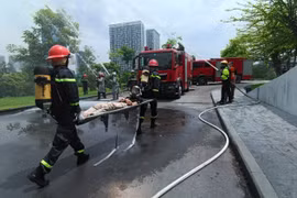 Diễn tập phương án chữa cháy, cứu nạn, cứu hộ tại khách sạn JW Marriott Hà Nội