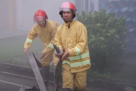 Diễn tập phương án chữa cháy và cứu nạn, cứu hộ tại khu công nghiệp Quang Minh