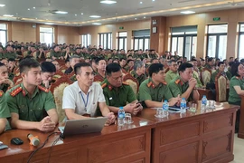 Lực lượng tham gia bảo vệ an ninh, trật tự ở cơ sở tập huấn xử lý tình huống đột xuất, phát sinh trong thực hiện nhiệm vụ