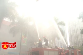 Diễn tập chữa cháy và CNCH tại siêu thị Big C Thăng Long