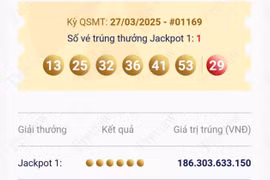 Độc đắc Vietlott hơn 186 tỷ đồng tìm được chủ 