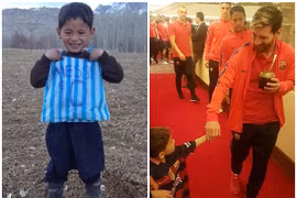 Cậu bé nghèo Afghanistan hạnh phúc được gặp thần tượng Messi