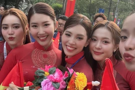 Dàn Hoa hậu chia sẻ cảm xúc sau khi tham gia lễ diễu binh, diễu hành dịp Đại lễ 30/4