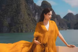 Hoa hậu Lê Hoàng Phương hóa "nàng thơ" của NTK Lê Thanh Hòa