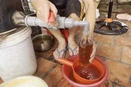 Dùng đường và mạch nha để làm giả mật ong hoa nhãn 