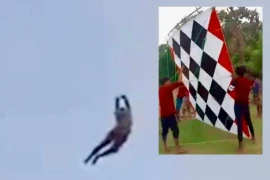 Thanh niên thả diều khổng lồ suýt chết vì bị lôi tuột… lên không trung