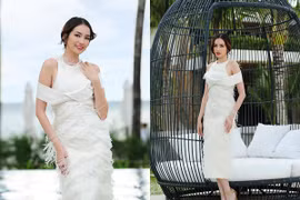 Hoa hậu Trúc Diễm khoe nhan sắc quyến rũ