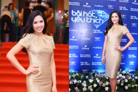 Nguyễn Thị Loan rạng rỡ đi xem gala Bài hát yêu thích