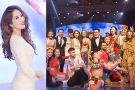 Khánh Thi quyến rũ với váy pha lê 12kg chấm thi Bước nhảy hoàn vũ