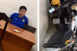 Cảnh sát giao thông và người dân truy bắt cướp giật trên phố cổ