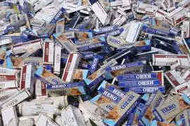 Thuốc lá nhập lậu có chất độc hại không được phép sử dụng 