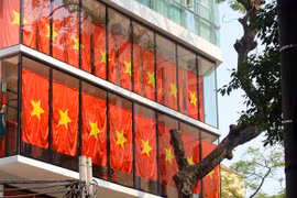 Treo cờ Tổ quốc để phản đối hành động sai trái của Trung Quốc