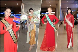 Dàn hoa hậu quốc tế diện áo dài khi đến Việt Nam dự thi Miss Earth 2023