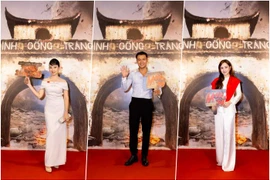 Sao Việt đội mưa đến ủng hộ đạo diễn Đặng Thái Huyền và "Mưa đỏ"