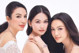 Hoa hậu Ngọc Diễm, á hậu Thùy Dung, Thủy Tiên khoe nhan sắc khi chung khung hình