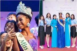 Hoa hậu Trái đất 2021 Destiny Wagner gặp gỡ sinh viên Việt Nam