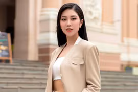 Hoa hậu Lan Anh gây ấn tượng khi xuất hiện trên trang chủ Miss Earth 