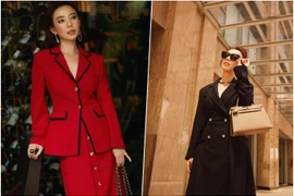 "Chị Mười Ba" Thu Trang thăng hạng nhan sắc sang chảnh xuống phố 