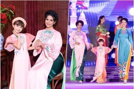 Con gái Hồng Quế tự tin diễn thời trang cho mẹ đỡ đầu Ngọc Hân