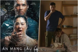 Lương Bích Hữu “ngộp thở” bởi Trương Thế Vinh trên teaser poster phim “Án mạng lầu 4”