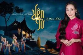 Hồ Quỳnh Hương mặc áo dài, hát trong cái lạnh “thấu xương” tại Yên Tử