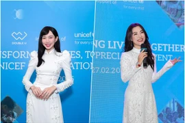 Hoa hậu Thuỳ Tiên hội ngộ Á hậu Hoàng Oanh ở sự kiện tri ân của UNICEF