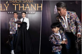 Đàm Vĩnh Hưng dẫn con trai đến chúc mừng Ngọc Thanh Tâm 