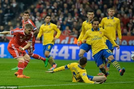 Tỷ số hòa làm hài lòng cả Bayern Munich và Arsenal