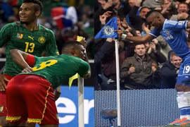 Eto’o lại ăn mừng bàn thắng theo kiểu “ông già”