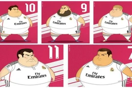 Ảnh chế hài hước “Ngũ hổ tướng” béo phì của Real