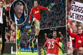 Giggs ra mắt ấn tượng, M.U thắng 4 sao trước Norwich