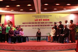 Kỷ niệm Ngày Di sản văn hóa Việt Nam và lễ phong tặng "nghệ nhân ưu tú"