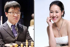 Lê Quang Liêm sánh bước cùng hoa hậu thế giới người Việt tại Olympic 2012